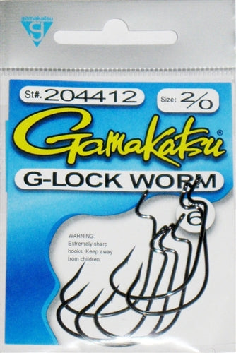GAMAKATSU G-LOK WORM HOOK 6pk - Hook & Arrow Supply Co.